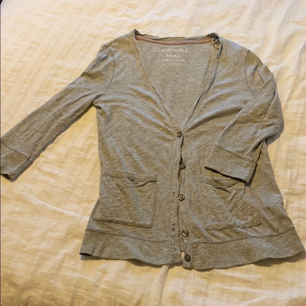 Aeropostale grey cardigan